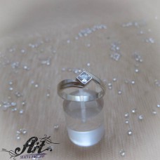 Сребърен дамски пръстен с цирконий R-910